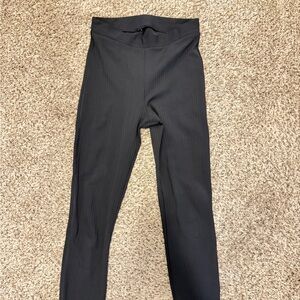 Alo Ribbed Black Leggings